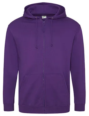 Image de Awdis - Sweat à capuche pour homme/femme unie, avec fermeture éclair LT2550 (L) (violet)