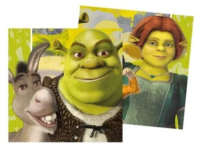 Zdjęcie produktu dla Serwetki papierowe Shrek 33x33cm 20szt