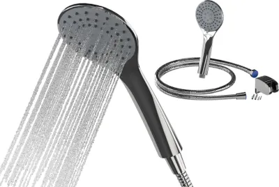 Produktbild von Granitan | Duschset TAKUME - Chrom - Komfortable Handbrause - Antikalc-System für einfache Reinigung