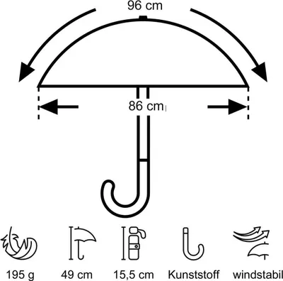 Produktbild von Euroschirm Minischirm Dainty Reflective 11260