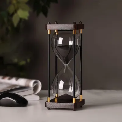 Produktbild von Sanduhr, Sanduhr 60 Minuten, Retro-Holz-Sanduhr für Zuhause, Büro, Spiel, Wohnzimmer-Nachbildung