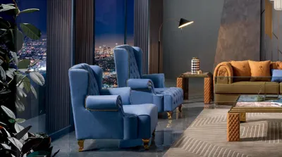Produktbild von Sessel Design Couch Sofa Relax Leder Lounge Club Polster Sitzer Ohrensessel Neu