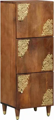 Image de Haut Armoire Marron 40 x 33 x 110 cm Bois de mangue massif