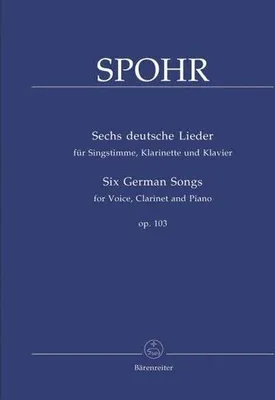 Produktbild von 6 deutsche Lieder op.103für hohe Singstimme, Klarinette und Klavier