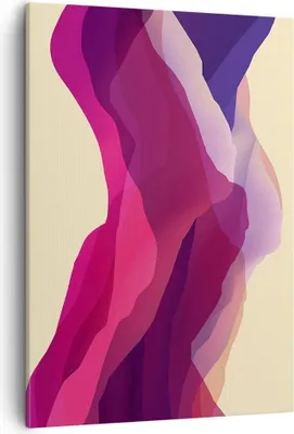 Produktbild von Bild auf Leinwand - Leinwandbild - Einteilig - Abstraktion Berge Rosa - 50x70cm - Wand Bild - Wanddeko - Wandbilder - Leinwanddruck - Wanddekoration - Leinwand bilder - Wandbild - PA50x70-4288