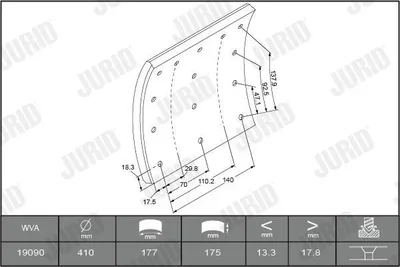Immagine prodotto di JURID 1909001070 Ganasce freno e accessori