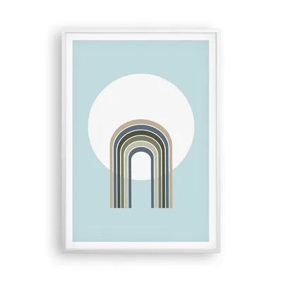 Produktbild von Gerahmtes Poster - Weißer Rahmen - Formen Rad Linien - 70x100 cm - Wand Bild - Wanddeko - Wandbilder - Kunstposter - Wandposter - Bilderrahmen - Bilder - Kunstdruck - Wanddekoration - P2WPA70x100-4608