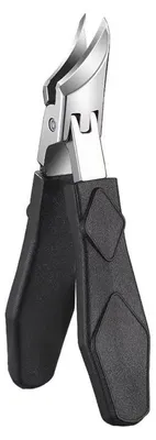 Obrázek produktu pro Nůžky na nehty na nohou, nerezová ocel, ergonomický design, černé