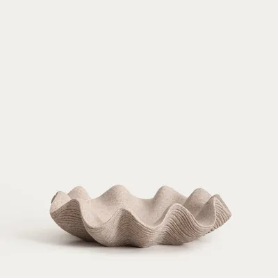 Zdjęcie produktu dla HOMLA Misa dekoracyjna LUNEA z falami beżowa 26x26x6,5 cm