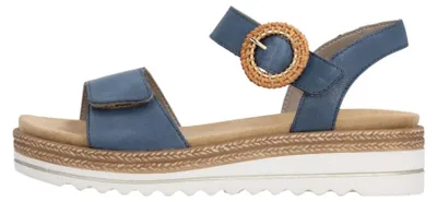 Produktbild von Remonte Damen Sandale Klettverschluss und Zierschnalle D0Q52, Größe:40 EU, Farbe:Blau
