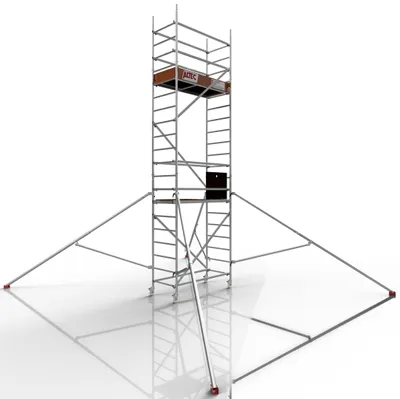 Image de Rollfix 2.0 600, neuf, avec roulettes (Ø 125 mm) et 4 stabilisateurs triangulaires, Germany - Echafaudage de chantier