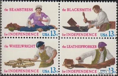 Produktbild von Briefmarken USA 1977 Mi 1305-1308 Viererblock (kompl.Ausg.) postfrisch Handwerksberufe