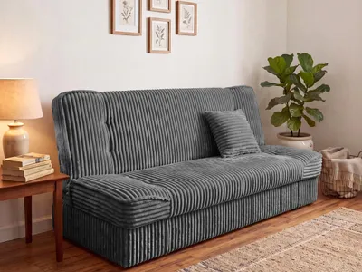 Produktbild von BroMARKT Sofa mit Schlaffunktion ZALIA Klappsofa 190x115 cm Schlafsofa mit Bettkasten Couch Grau