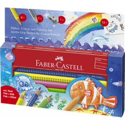 Produktbild von FABER-CASTELL Dreikant Buntstifte Jumbo GRIP Set Wasserwelt