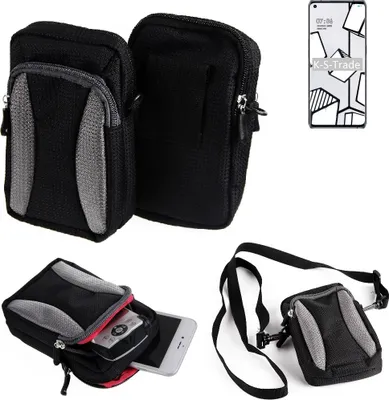 Produktbild von K-S-Trade Holster Schutz Hülle kompatibel mit Oppo A55 Handy Hülle Gürteltasche Umhängetasche mit Zusatzfach schwarz