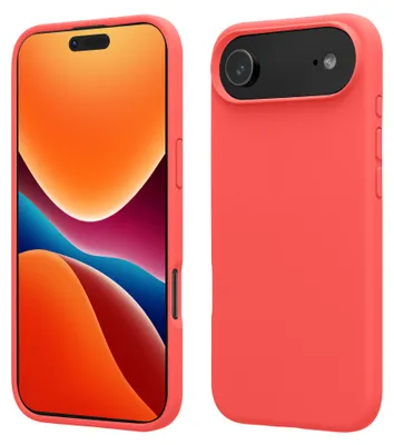Produktbild von kwmobile Handyhülle für iPhone Air Hülle, für iPhone Air Case - Hülle Silikon - kabelloses Laden - Neon Koralle, KI-generiertes Bild