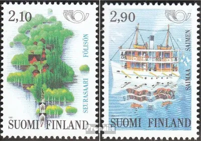 Produktbild von Briefmarken Finnland 1991 Mi 1142-1143 (kompl.Ausg.) postfrisch Tourismus