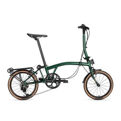 Zdjęcie produktu dla ROCKBROS HRS Rower składany 16 cali, 7-biegowa przerzutka S-Ride, rama ze stali chromowo-molibdenowej, lekki rower składany City Bike, rower do dojazdów do pracy Folding Bike Zielony