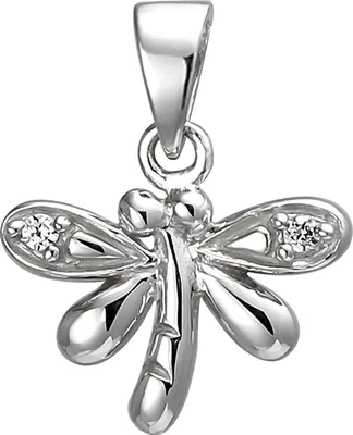 Produktbild von JOBO Kinder Anhänger Libelle 925 Sterling Silber 2 Zirkonia Silberanhänger