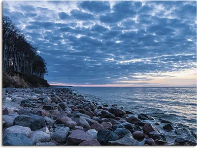 Produktbild von ARTland Leinwandbild Steine an der Küste der Ostsee I Größe: 80x60 cm