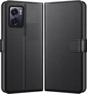 Immagine prodotto di Custodia per Oppo A77 5G - Portafoglio nero con patta per carte di credito magnetizzate Phonillico®
