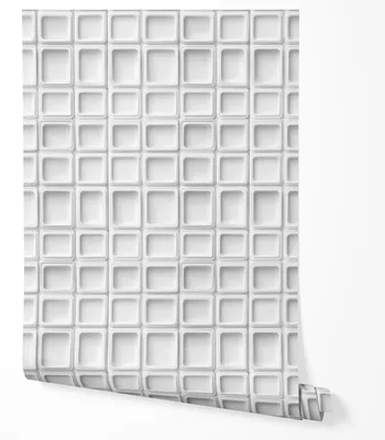 Produktbild von Selbstklebende Tapete Möbelfolie 3D Quadrate Weiß Modernes Geometrisches Design Minimalistisch Elegante Wandtapete Küche Wohnzimmer Flur Schlafzimmer 5m x 0,5m