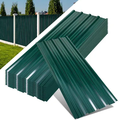 Produktbild von 36x Trapezblech 129x46cm = 21m² Dachplatten Dachblech für Gerätehaus Carport Profilblech Wandblech Dachblech Grün verzinkt Wellblech