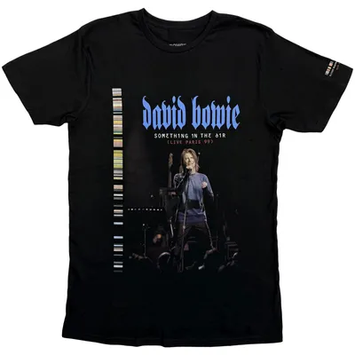Image de David Bowie - T-shirt officiel du groupe - Live In Paris (Arm Print), moyen, noir