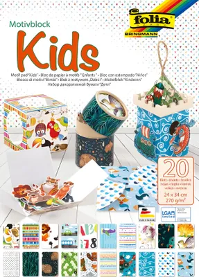 Produktbild von folia Motivblock "Kids" 240 x 340 mm 20 Blatt