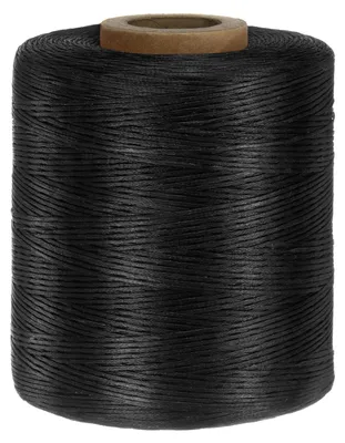 Gewachster Polyesterfaden 150D 0,8 mm, schwarz, 970 m