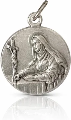 Imagen del producto de Medalla de Santa Rita de Casia, símbolo de protección, fabricada al 100% en Italia, para brindar apoyo espiritual