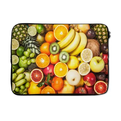 Produktbild von MuchoWow® Laptop Hülle 14 ZollKiwi - Banane - Obst Laptoptasche - Laptoptasche - Stoßsicher - Schutzhaube