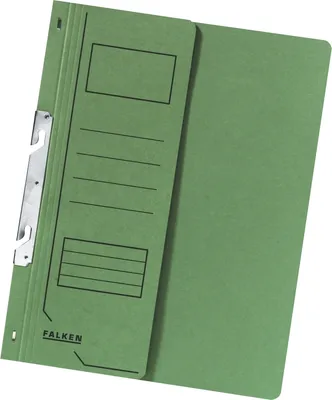 Produktbild von Falken 50x Einhakhefter A4 RC-Krt. 1/2 Vorderd., kaufm. Heftung, Grün, 80004013F