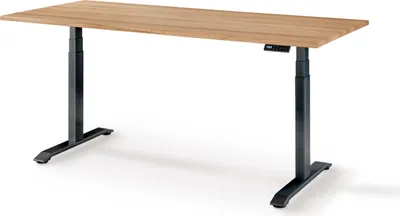 Produktbild von Schreibtisch höhenverstellbar Livorno Eichenholz Natur 180 x 80 x 64-130 cm