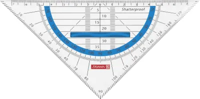 Produktbild von BRUNNEN 104975933 Geometrie-Dreieck Colour Code 16 cm azur