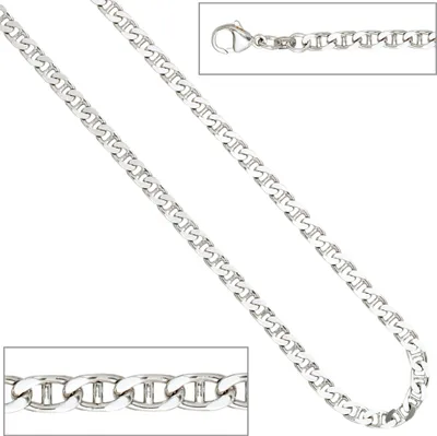 Produktbild von JOBO Halskette Kette 925 Sterling Silber rhodiniert 60 cm Karabiner