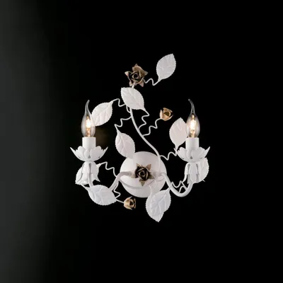 Zdjęcie produktu dla Shabby Chic Applique Bella White 2 światła E14