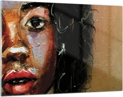 Produktbild von Bilder auf glas - Einteilig - Pastos Porträt afrikanisch - 120x80cm - Glasbilder - Wandbilder - Bilder - Wanddekoration aus Glas - Glas Bilder - Wandbild auf Glas - GAA120x80-4674