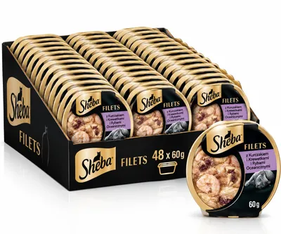 Produktbild von SHEBA® Katzenfutter Nassfutter Schale Filets Huhn mit Garnelen 3 x 16 x 60g