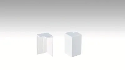 Produktbild von MeisterWerke MEISTER Außenecken Fußleiste Profil 8PK/18PK (2 Stk./VPE selbstklebend)  Weiß 2001
