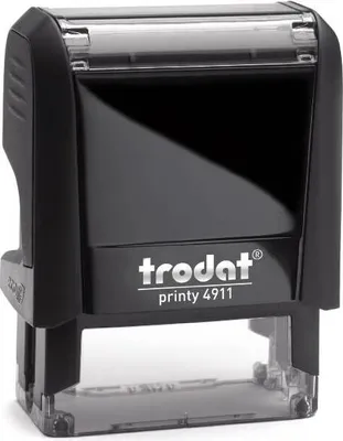 Produktbild von trodat Textstempelautomat Printy 4911, 4-zeilig, schwarz, Stempelkissen schwarz