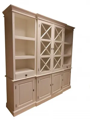 Produktbild von Großer Shabby Chic Landhaus Stil Schrank mit 4 Türen - Buffetschrank - Schrank Esszimmer Küchenschrank