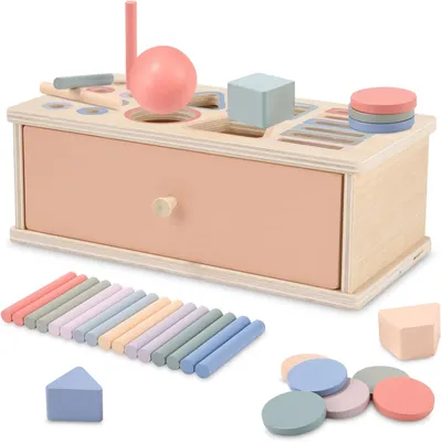 Produktbild von Montessori-Spielzeug ab 3 Jahren – Holzspielzeug und Steckspiele für Kinder ab 3 Jahren – Sortierspiele – Sensorisches Spielzeug – Für Kleinkinder