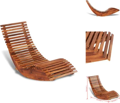 Produktbild von vidaXL Schaukelstuhl Sonnenliege Akazienholz - Gartenstühle