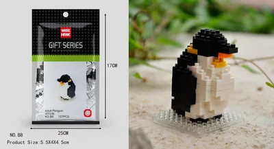 Obrázek produktu pro Stavebnice tučňáka LNO Micro-Bricks