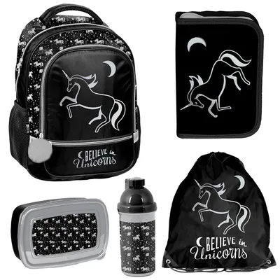 Produktbild von Paso Einhorn Schulranzen Set 4-teilig für Mädchen