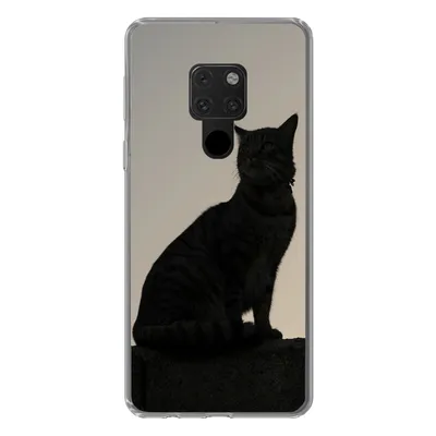 Produktbild von MuchoWow® Handyhülle Schutzhülle Hülle für Huawei P40 Lite Katze - Dunkelheit - Zaun Silikon Softcase Handy Hülle - Handy