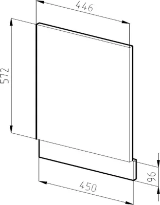 Produktbild von Frontblende Vicco R-Line Weiß Hochglanz 45 cm ohne Arbeitsplatte, Model 34638