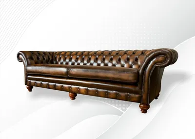 Produktbild von xxl Sofa 4 Sitzer Couch Chesterfield Polster Sitz Garnitur Leder Textil Braun