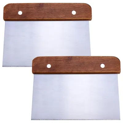 Produktbild von Teigschaber aus Edelstahl mit Holzgriff, 15 cm